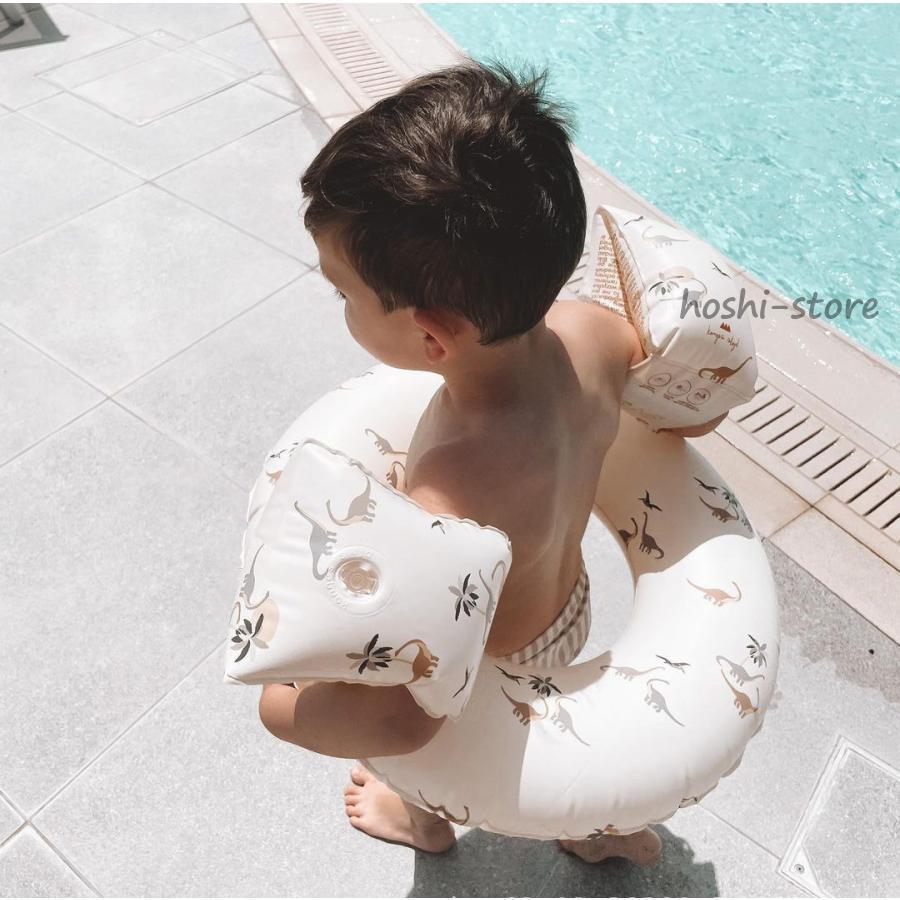 浮き輪 恐竜 子供 ベビーリング 腕浮き輪 キッズ アームリング スイムリング フロート プール 海 浮輪 ..
