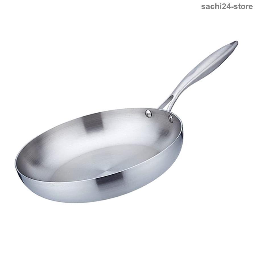 調理器具 フライパン、ステンレス鋼のフライパン、調理のためのプロのグレードのパン、フライパンステンレス鋼のトリプライプライクラッド9-12in キッチン用品 (