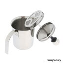 【スーパーSALE期間限定価格!】 手動泡メーカーミルク泡立て器ステンレス鋼ハンド泡立て器ダブルメッシュ400ml スーパーセール