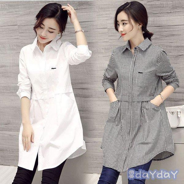 ブラウス シャツ レディース 春秋 長袖ブラウス ロング丈ブラウスチェック柄トップス ブラウス 白シャツ おしゃれ 40代 風 フォーマル 通勤 ゆったり