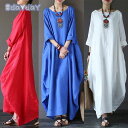 ワンピース ロングワンピース コットン リネン 切り替え 体型カバー ロング丈 大きいサイズ ゆったり 着痩せ 綿麻風 Aライン 30代 40代 50代 夏 秋