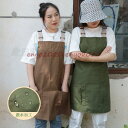 【スーパーSALE期間限定価格!】 エプロン サロペット サロン カフェ クロス ワーク ブラック 男女兼用 男性用 女性用 前掛け 介護 キッチン用品 ショート丈 幼稚園 料理教室 クッキングエプロン スーパーセール