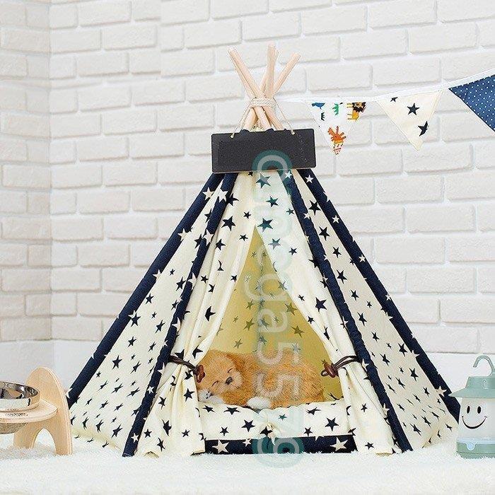 ペット用テント ペットテント ペットハウス 小屋 クッション付き ベッド ティピーテント ティピ 室内用..