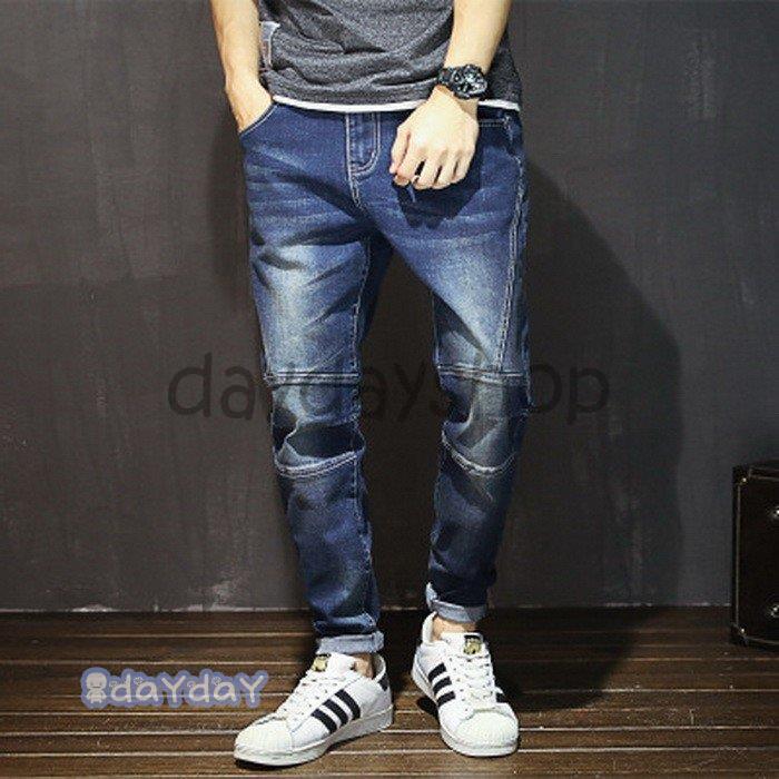 ジーンズ テーパードパンツ メンズ ズボン 九分丈 ジョガーパンツ カジュアル ズボン 青年と少年 ゆっ..