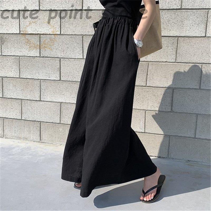 ワイドパンツ ガウチョパンツ レディース ボトムス スカーチョ ゆったり 体型カバー カジュアル 通勤 ロングパンツ 春 秋 夏 とろみ 着痩せ