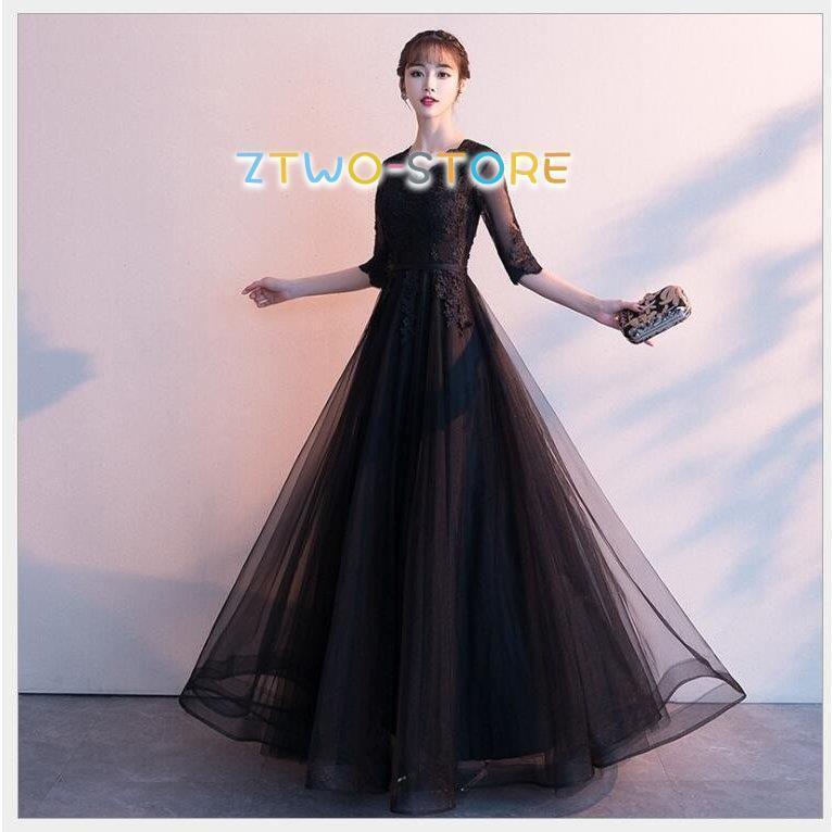 パーティードレス 袖あり 結婚式 ロング丈ドレス レースワンピース フォーマルドレス お呼ばれ 大きいサイズ 二次会 入学式 卒業式 同窓会 成人式 謝恩会 演奏会