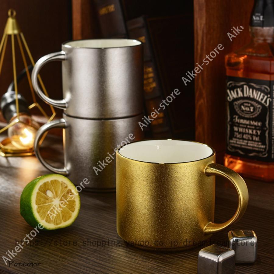 マグカップ 420ml ゴールド 金 陶器 シンプル 食器 インテリア 新生活 ギフト 台所 スープカップ インテリア 雑貨 北欧 カフェ 女性 男性 ギフト ...