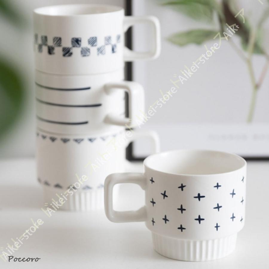 マグカップ コーヒーカップ カップマット 陶器 耐熱 耐冷 軽い セラミックス 焼き物 シンプル レトロ クリエイティブ 食洗機 コーヒー お茶 ラテ 家庭用