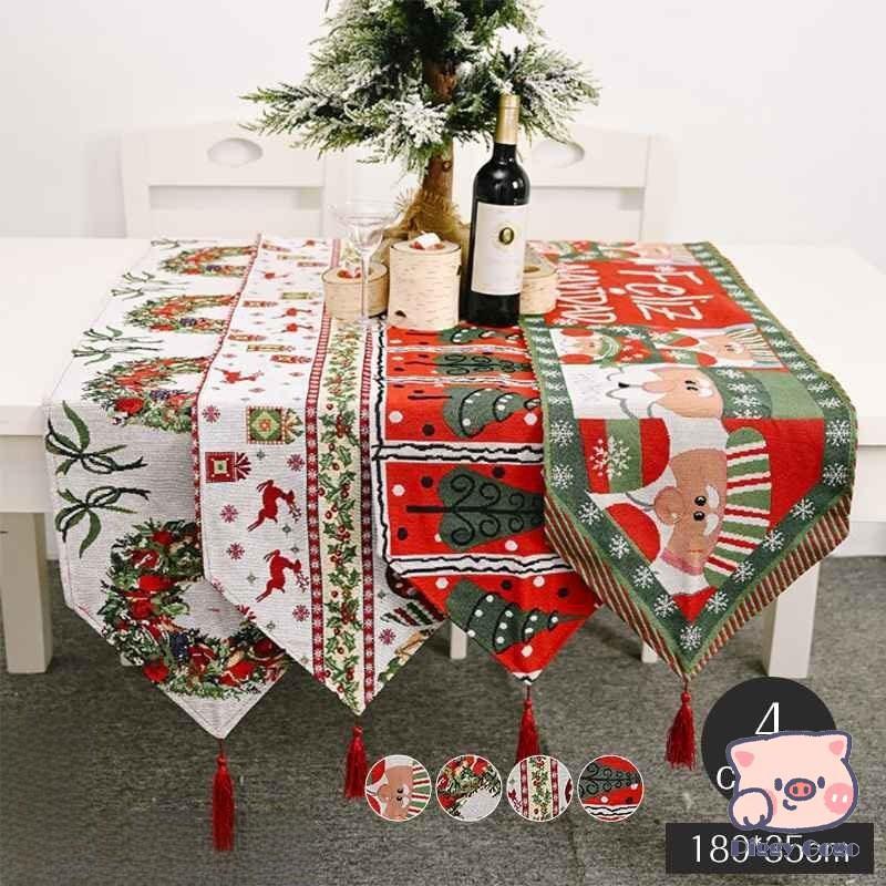 テーブルランナー クリスマス飾り テーブルセンター 赤 北欧 クリスマス テーブルクロス おしゃれ クリ..