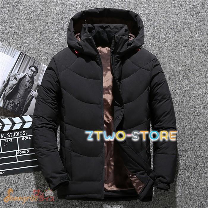 メンズ ダウンジャケット ダウンコート フード付き アウトレットトップス 秋冬新作 メンズアウター 防寒着 防風 冬服 保温 オシャレ