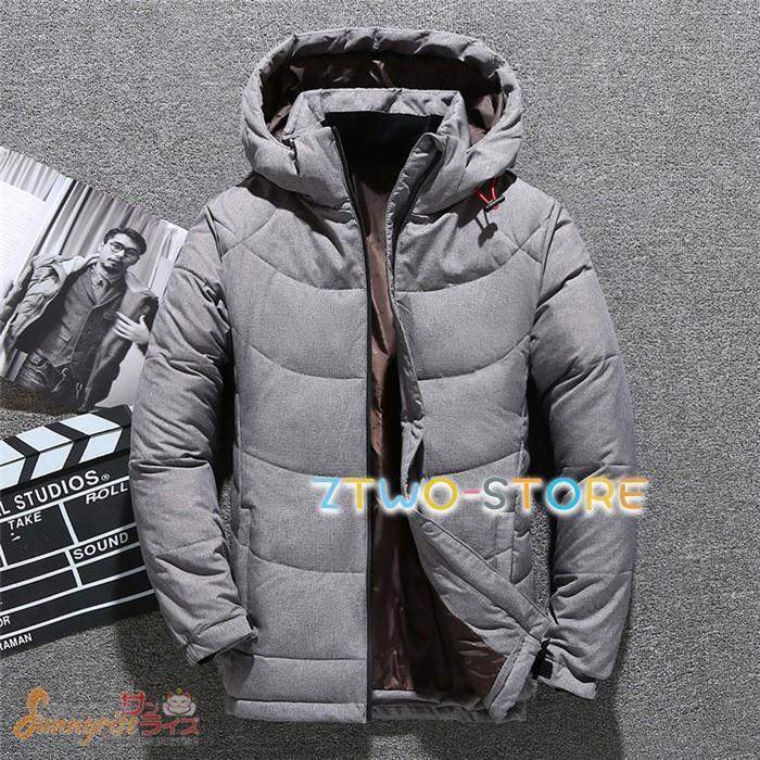 メンズ ダウンジャケット ダウンコート フード付き アウトレットトップス 秋冬新作 メンズアウター 防寒着 防風 冬服 保温 オシャレ