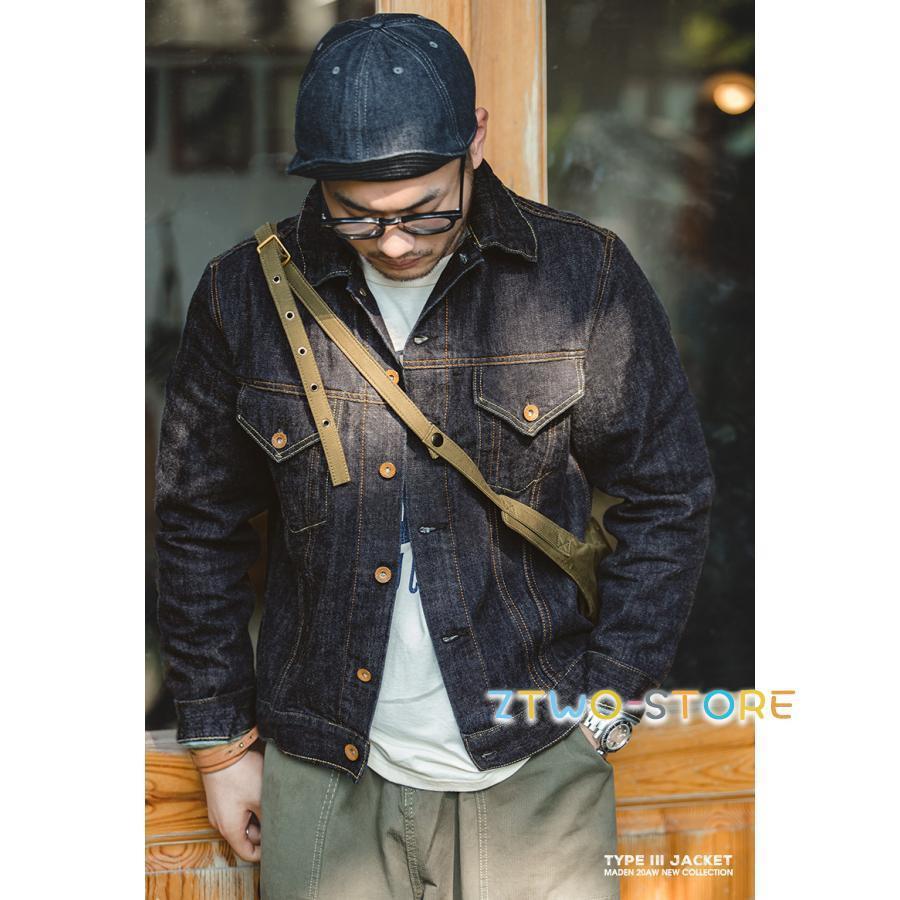 デニムジャケット メンズ Type III Jacket Gジャン Denim 14.8oz 100%綿 古着 ジージャン 春 秋 アウトドア キャンプ アメカジ ワーク バイク ヘビーウェイト
