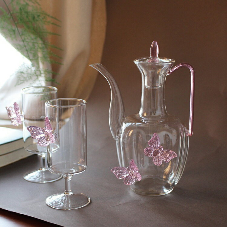 ティーポット おしゃれ 北欧 耐熱ガラス お茶用品 フラワー お花モチーフ キッチン用品 食器 透明感 大..