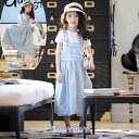 【スーパーSALE期間限定価格!】 子供服 セットアップ 女の子2点セット 白Tシャツ+サロペットスカートキッズ 半袖 春夏 ジュニア スカート サロペット 可愛い おしゃれ 通学着 誕生日 スーパーセール