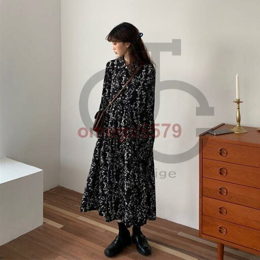 柄ワンピ ロング丈 ワンピース 長袖 レディース 花柄 ロングワンピ Aライン 花柄ワンピース 長袖ワンピース Aラインワンピース 体型カバー レトロ 30代40代 柄ワンピ ロング丈 ワンピース 長袖 レディース 花柄 ロングワンピ Aライン 花柄ワンピース 長袖ワンピース Aラインワンピース 体型カバー レトロ 30代40代