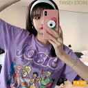 Tシャツ レディース 半袖 夏 ゆるい トップス 韓国ファッション 原宿系 BF風 ヒップホップ ダンス ストリート風 カジュアル(4)