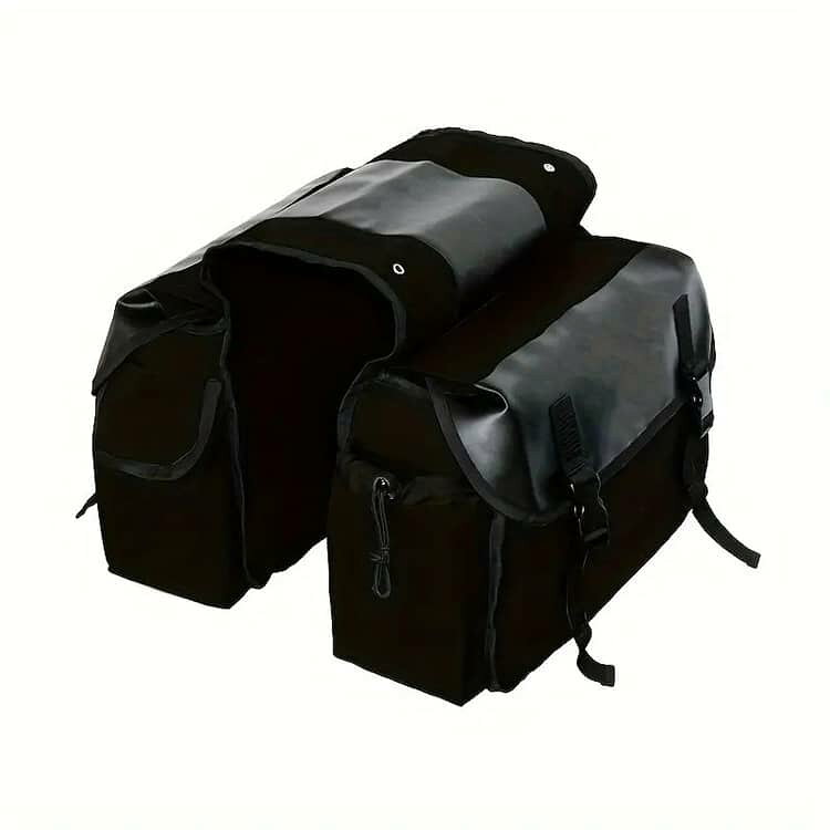 自転車リアバッグ 左右一体型 パニアバッグ リアバッグ 自転車 自転車キャリアバッ...