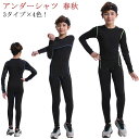 キッズ用 コンプレッションウェア セット スポーツ インナー ウェア 上下セット 長袖 タイツ ロングパンツ アンダーウェア 上着 スパッツ 春 夏 秋 吸汗速...