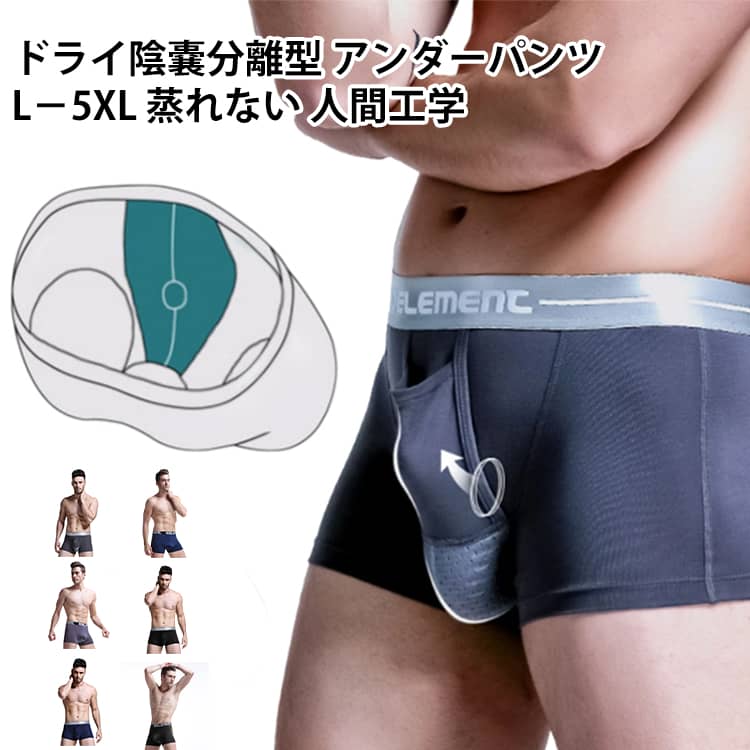 Rakuten - ボクサー パンツ メンズ パンツ アンダーウェア ボクサーパンツ 涼感 下向き 前開き 下着 3d 蒸れない 男性下着 メンズ下着 スポーツウェア 上向き 通気性 分離型 ボクサーパンツ 分離型 網ポケット 付き 爽やか