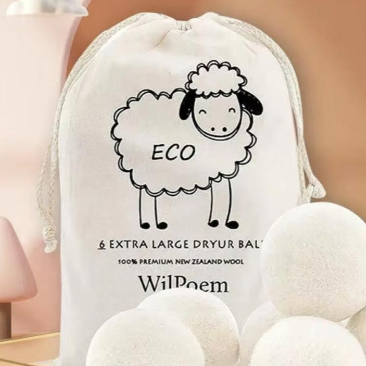 ドライヤーボール 6個セット 乾燥機 ウール ボール 羊毛 柔軟剤 節約 乾燥機 静電気 掃除 クリーナー 衣類 寝具 洋服 お手入れ 洗濯グッズ 乾燥 ドライヤー 便利グッズ 乾燥機に入れるだけ ウールボール mrich333-10005248 m-Rich サンプル画像2