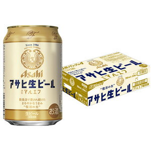 【お酒】【2ケース】 アサヒ 生ビール 缶 350ml×24本入×2ケース:合計48本 マルエフ 【北海道・沖縄・離島配送不可】