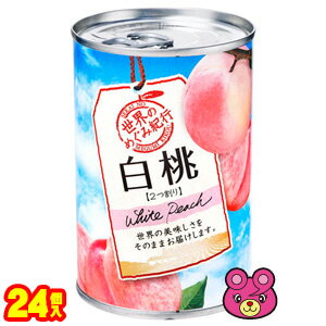 K&K国分 世界のめぐみ紀行 白桃 中国産 4号缶×24個入 世界紀行 【北海道・沖縄・離島配送不可】