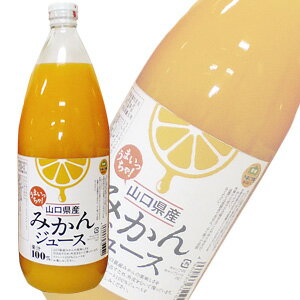 【2ケース】 山口県産 みかんジュース 瓶 1L×6本入×2