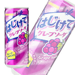 【1ケース】 サンガリア はじけてグレープソーダ 缶 250g×30本入 【北海道・沖縄・離島配送不可】