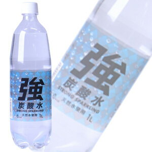 【1ケース】 友桝飲料 強炭酸水 PET 1000ml×15本入 1L 【北海道・沖縄・離島配送不可】のサムネイル