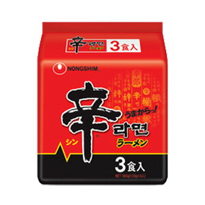 【1ケース】 農心ジャパン 辛ラーメン 120g×3食パック×12個入 シンラーメン 【北海道・沖縄・離島配送不可】