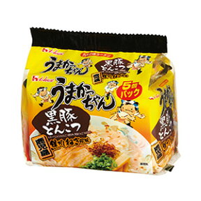 【1ケース】 ハウス食品 うまかっちゃん 鹿児島黒豚とんこつ 5食入×6個入:合計30食入 【北海道・沖縄・離島配送不可】