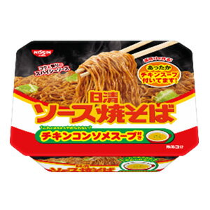 【1ケース】 日清食品 日清ソース焼そばカップ チキンスープ付き 104g×12個入 【北海道・沖縄・離島配送不可】[NA] 1