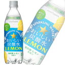 【1ケース】ポッカサッポロ おいしい炭酸水レモン PET 500ml×24本入 【北海道 沖縄 離島配送不可】