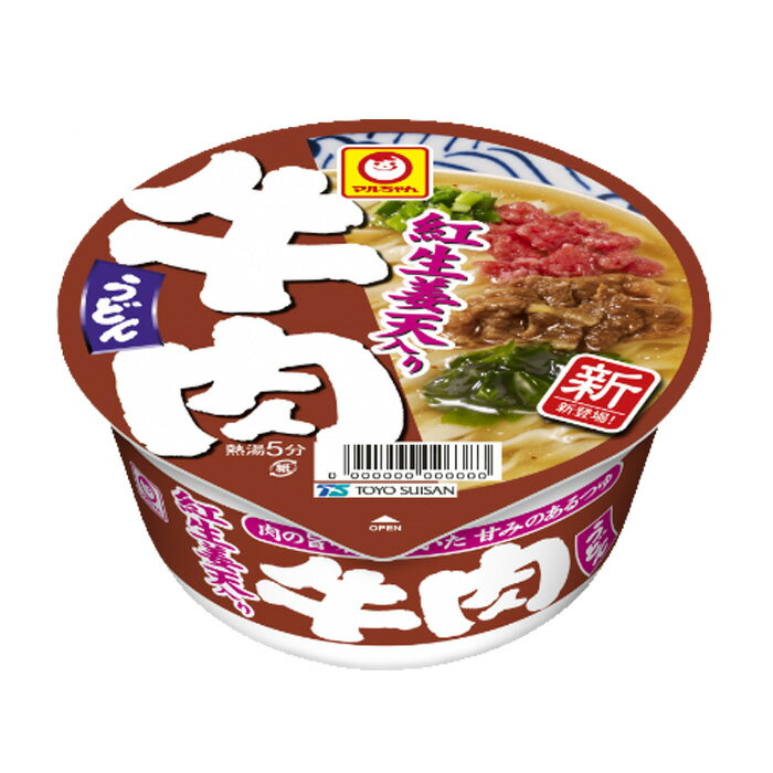 【1ケース】 東洋水産 マルちゃん 紅生姜天入り牛肉うどん 87g×12個入 【北海道・沖縄・離島配送不可】のサムネイル