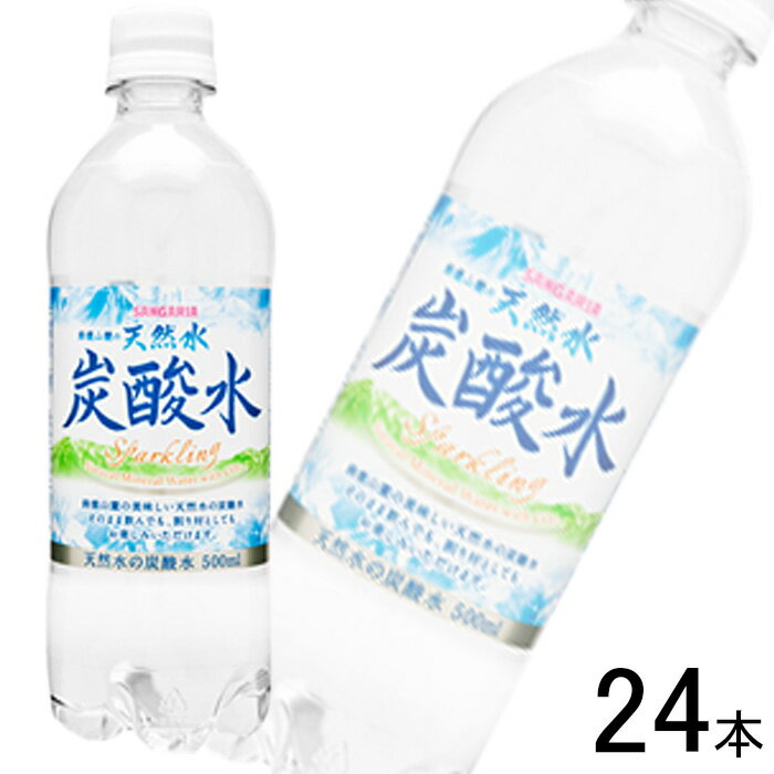 【1ケース】 サンガリア 伊賀の天然水炭酸水 PET 500ml×24本入 【北海道・沖縄・離島配送不可】