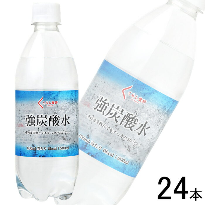 【1ケース】 くらし良好 強炭酸水 PET 500ml×24本入 【北海道・沖縄・離島配送不可】[NA]