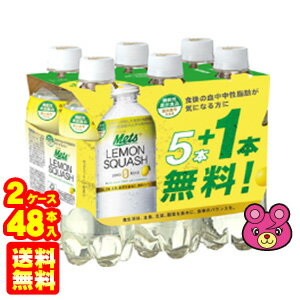 【2ケース】 キリン メッツ プラス レモンスカッシュ サービスパック PET 480ml×24本入×2ケース：合計48本 〔40本＋サービス8本〕〔機能性表示食品：届出番号A44〕 【北海道・沖縄・離島配送不可】