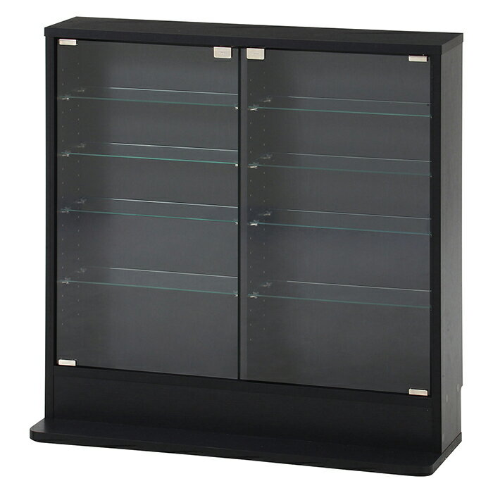 【インテリア】 【不二貿易】 コレクションラック TOR ロータイプ ブラック 〔メーカー直送品〕【北海道・沖縄・離島配送不可】