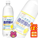 【1ケース】 サンガリア 伊賀の天然水 強炭酸水 レモン PET 1L 12本入 1000ml 【北海道・沖縄・離島配送不可】