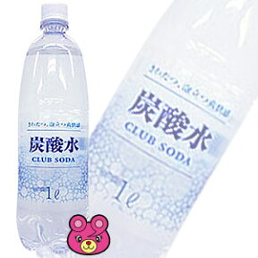 【1ケース】 友桝飲料 クラブソーダ PET 1L×15本入 炭酸水 1000ml 【北海道・沖縄・離島配送不可】