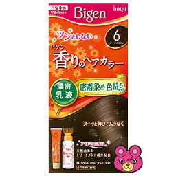 【雑貨】 ビゲン 香りのヘアカラー 乳液 6 ダークブラウン 【雑貨は、よりどり3,980円〔税込〕以上で送料無料】【北海道・沖縄・離島配送不可】［HK］