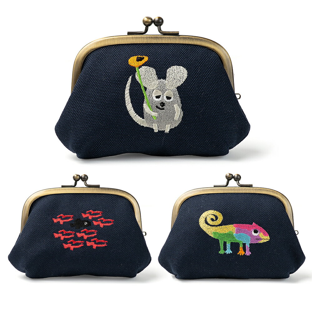 Rakuten - レオ・レオニズ フレンズ 3．5寸くしUカンがま口　刺繍タイプ がま口 財布 サイフ 小銭入れ コインケース がま口 かわいい ブランド 小物入れ キャラクター 大きめ おしゃれ 小さめ 中学生 グッズ フレデリック