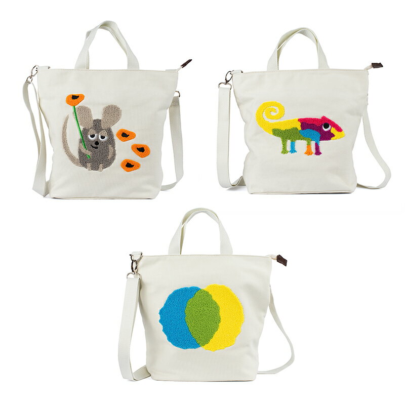 【送料無料】レオ・レオニズ　フレンズ　　サガラ刺繍2WAYバッグ【トートバッグ】bag レディース 軽量 大きめ 大容量 通学 旅行 マザーズバッグ ママバッグ 軽い シンプル レオレオニ キャラクター グッズのサムネイル