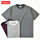 Healthknit short sleeve crew neck Narrow Border 