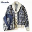 【40%OFF】DRUMOHR Cotton linen cardigan ドルモア コットンリネン ローゲージニット ショールカラー カーディガン D3J41...