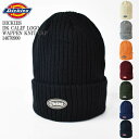 DICKIES ディッキーズ HU DK SHORT COTTON KNIT WATCH 14896800 コットン ニット キャップ ロゴ ビーニー ワンポイント 無地 スケーター ストリート メンズ レディース ユニセックス