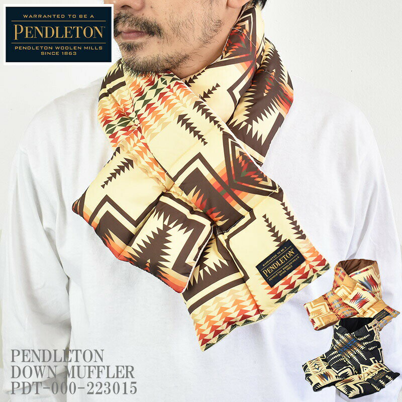 ペンドルトン マフラー メンズ PENDLETON ペンドルトン DOWN MUFFLER PDT-000-223015 ダウン マフラー ジョセフ柄 防寒 メンズ レディース ユニセックス