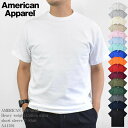 AMERICAN APPAREL アメリカンアパレル Heavy weight Cotton 6.0oz short sleeve T-Shirt AA1301/KING ヘビーオンス 6オンス 無地 Tシャツ 半袖 ビックサイズ 大きいサイズ メンズ レディース ユニセックス ホワイト ブラック ネイビー ヘザーグレー 2XL