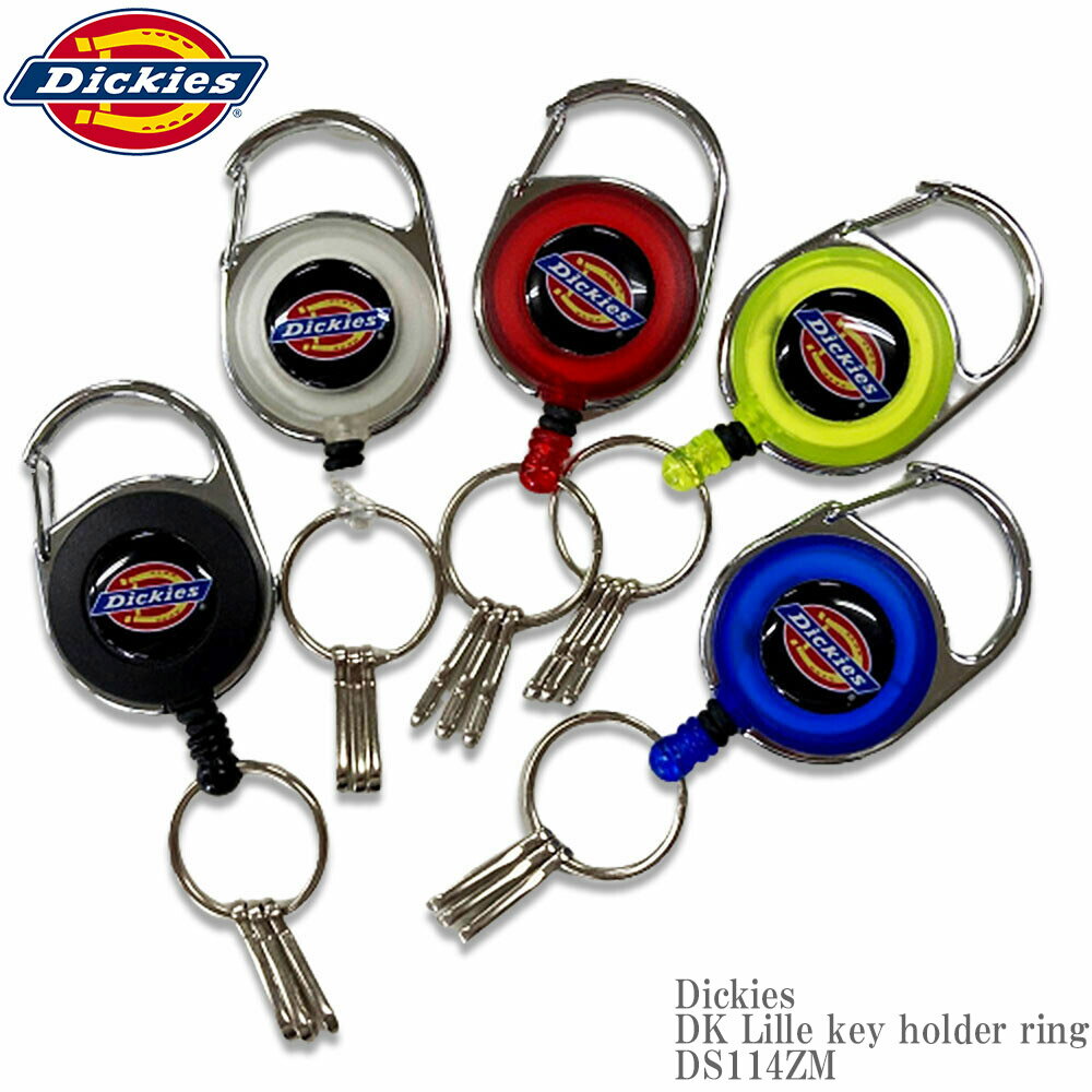 【リールで60cmまで】 Dickies ディッキーズ DK Lille key holder ring DS114ZM キーホルダー キーリング カラビナ 60cm カギ 鍵 小物 スケーター ストリート メンズ レディース ユニセックス