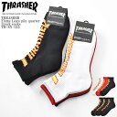 THRASHER スラッシャー Flame Logo pile quarter 3pack socks TH-SX-215 ファイヤー ロゴ 底パイル クォータ...